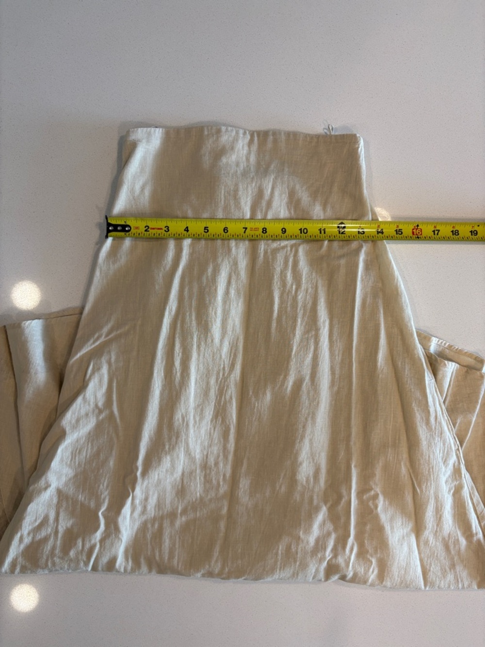 Zara Strapless Cream Maxi Dress - Picture 5 of 7